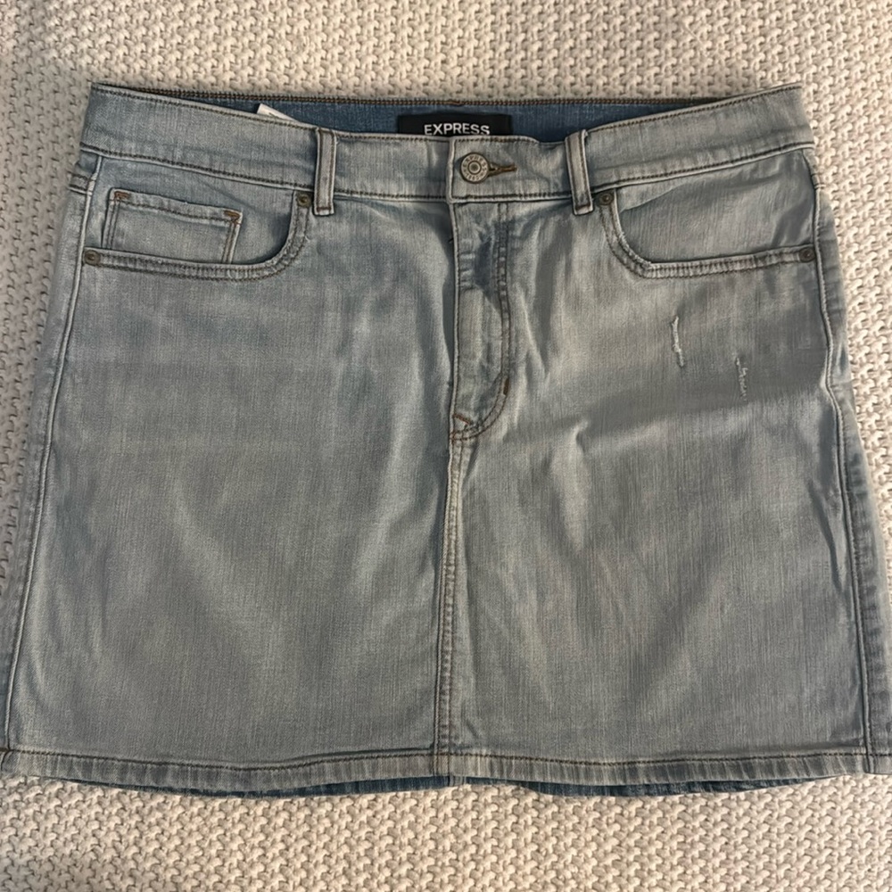 Express High Rise Jean Skirt